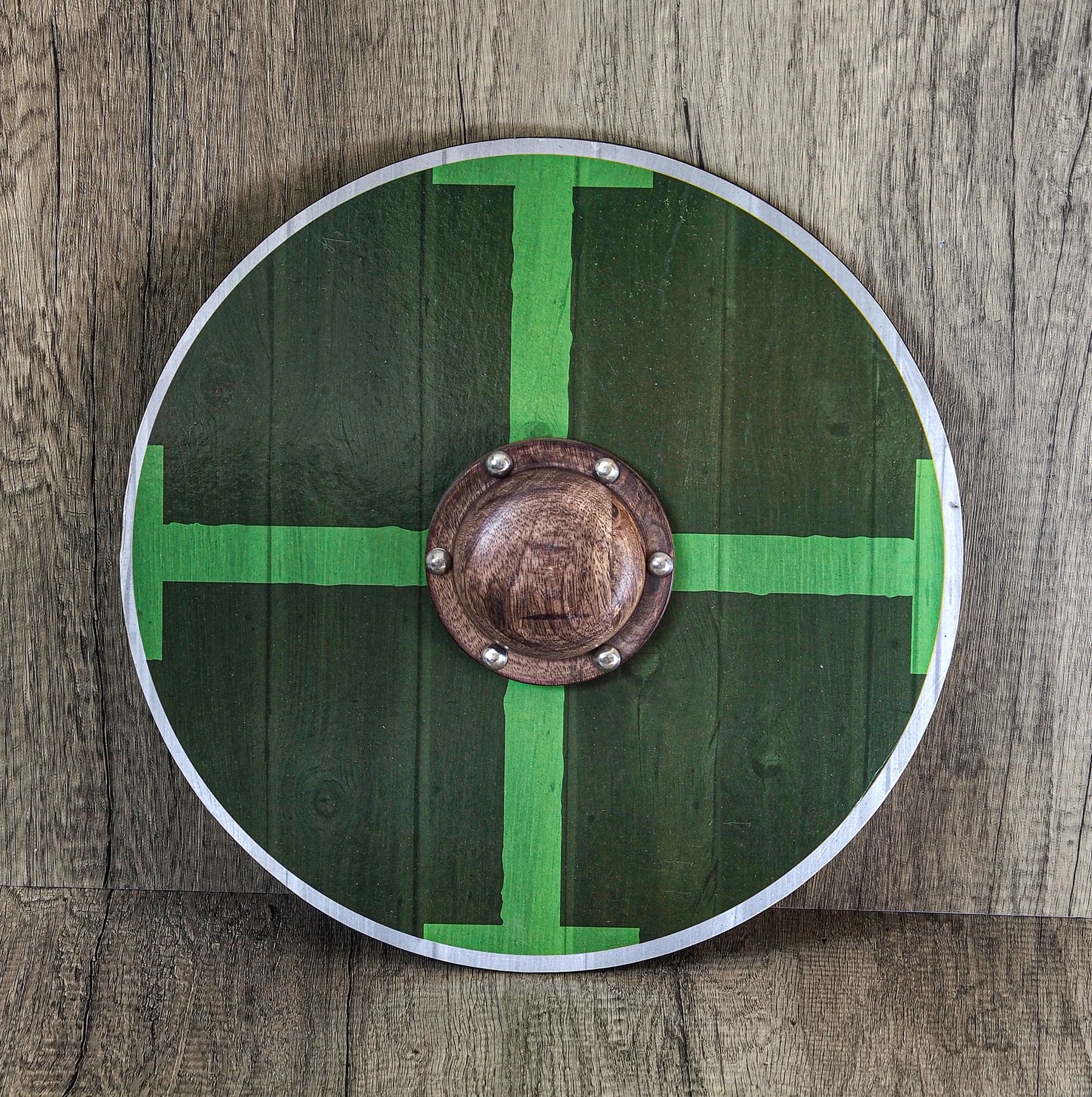 Vikingskjold for barn, grønn/grønn