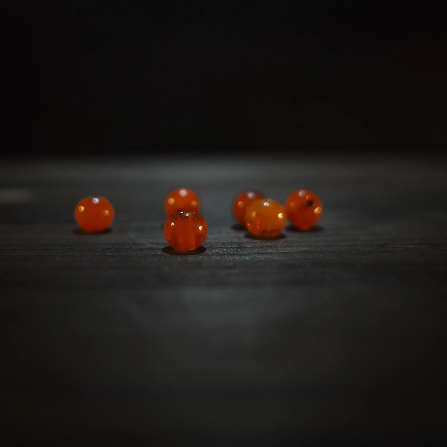 Round orange bead