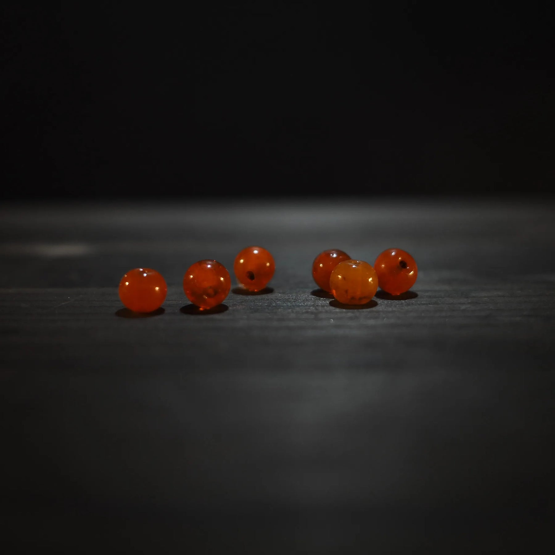 Round orange bead
