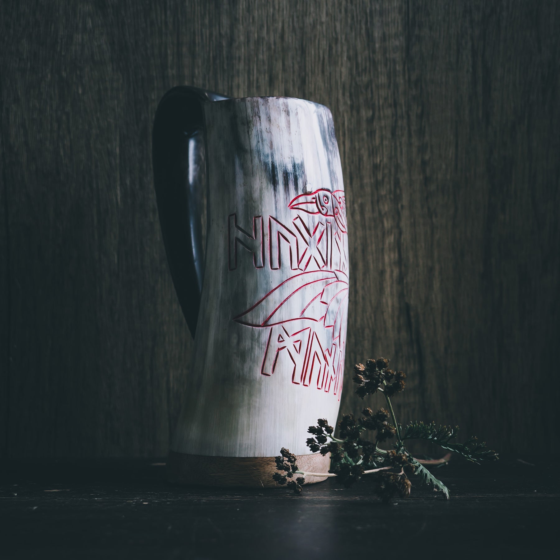 Beer mug Hugin and Munin