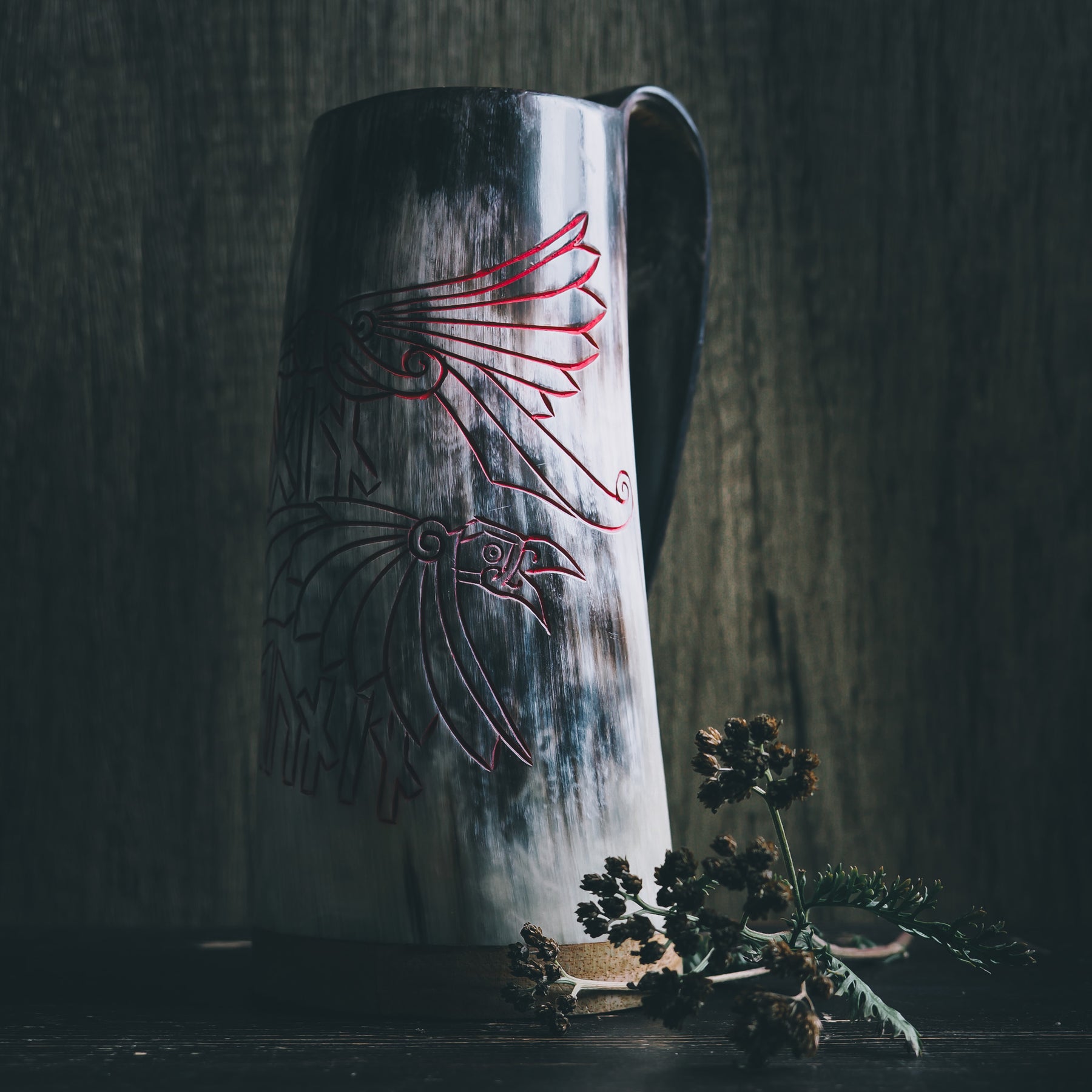 Beer mug Hugin and Munin