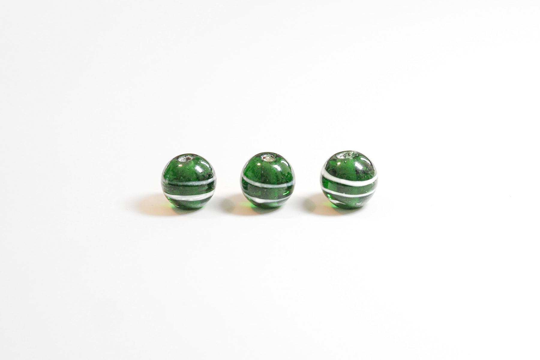 Green glass bead
