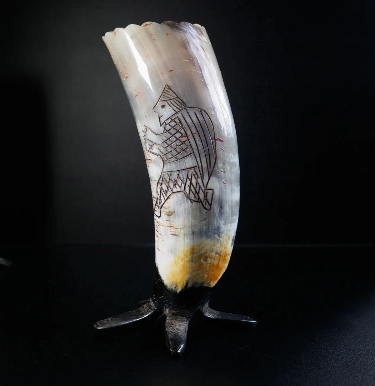 Graverat champagneglas