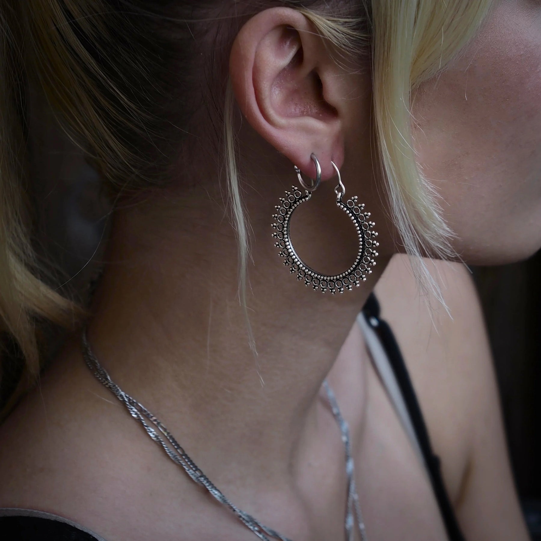 Earrings sun rings.