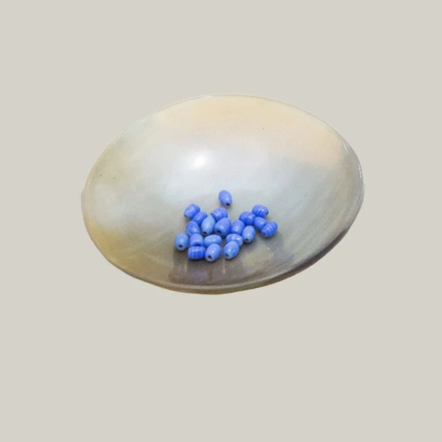 Small Blue glass beads, 20 pieces