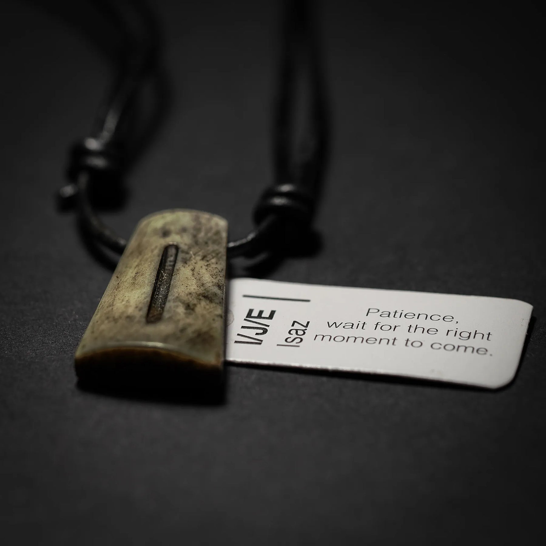 Nordic rune pendant in bone