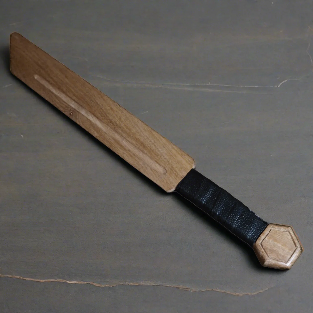 Viking seax with iron design and detailed handling.
