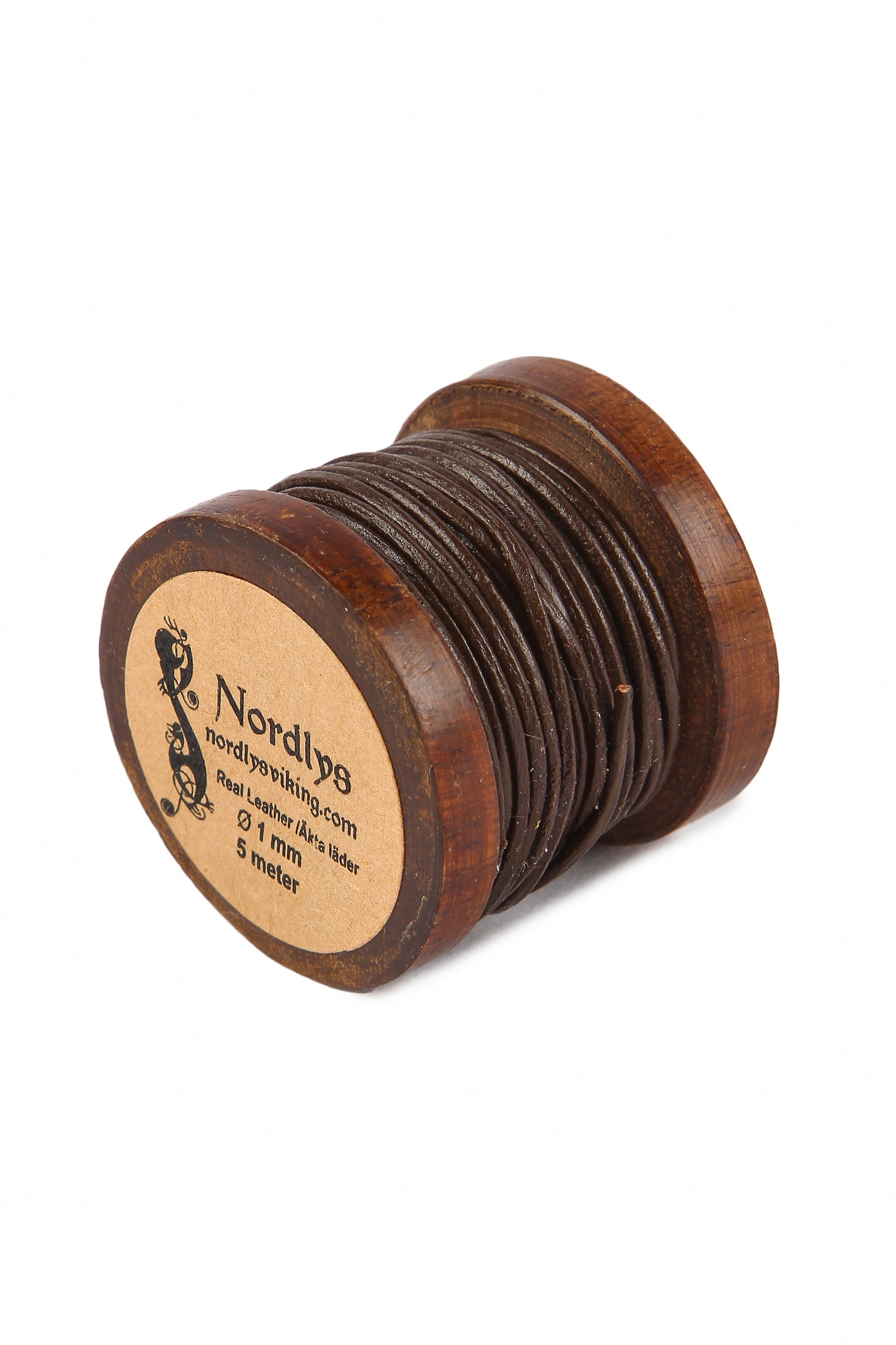 Leather string brown, 1mm, 5m