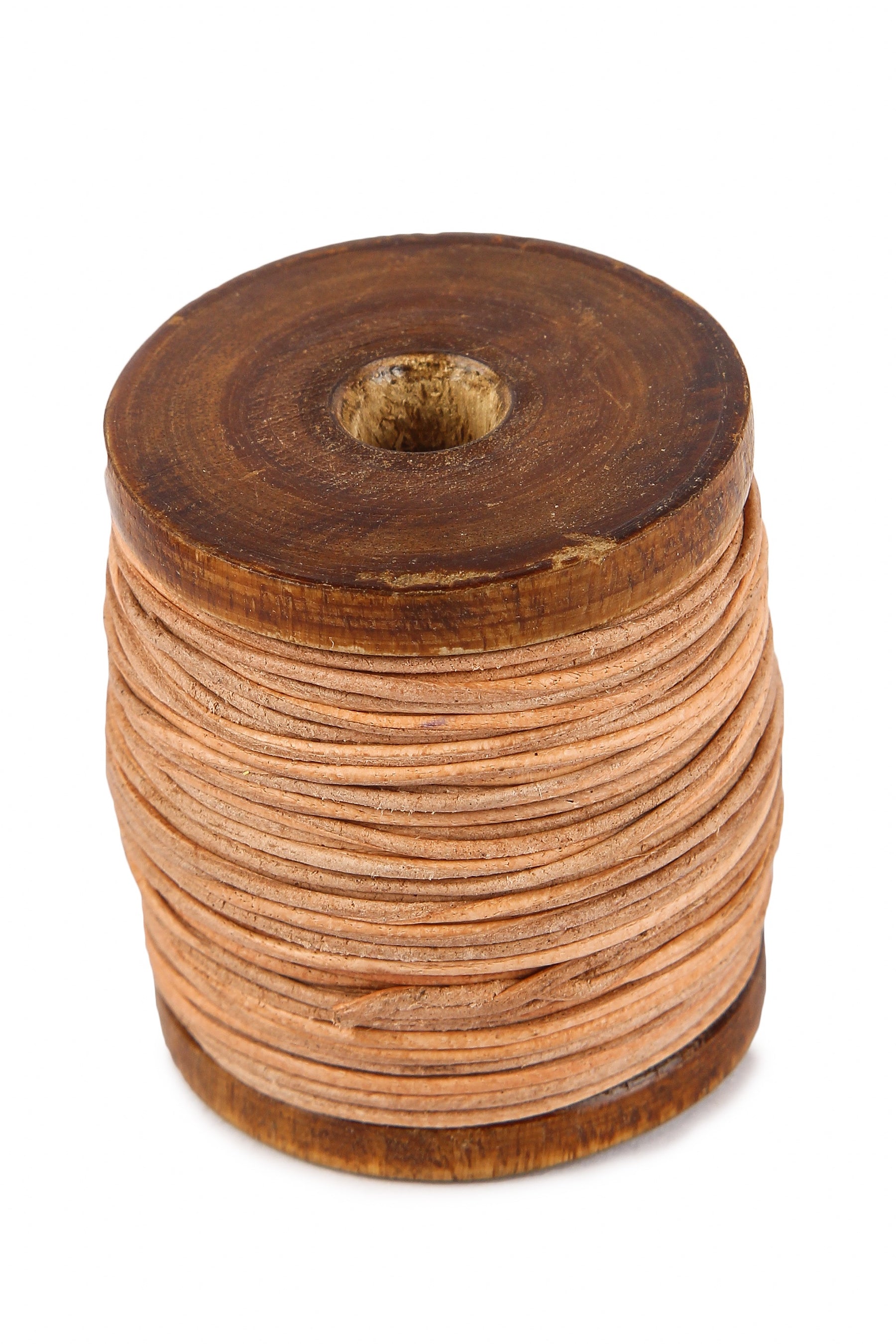 Läderband natur, 20 m,1 mm