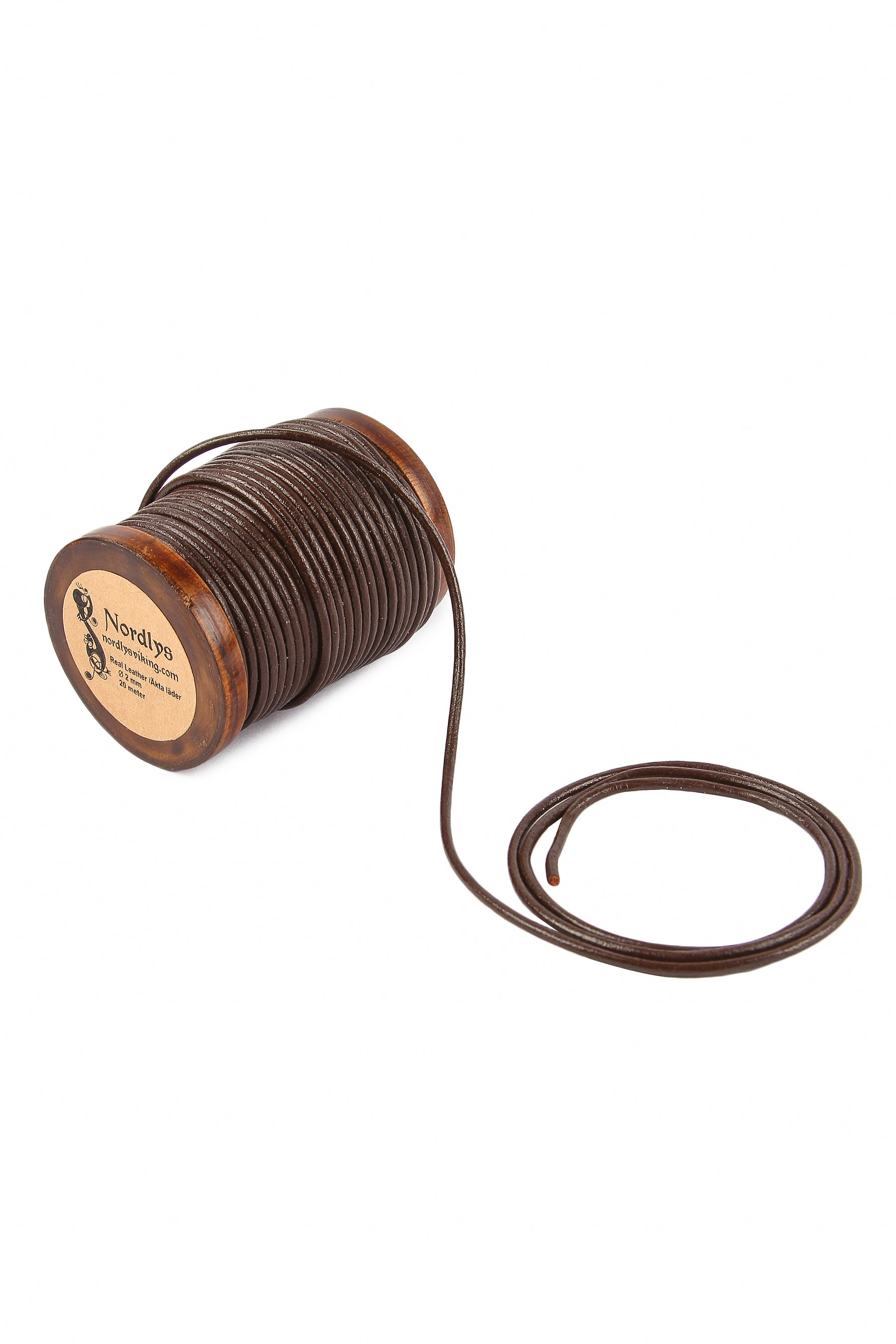 Leather string brown, 2mm, 20m