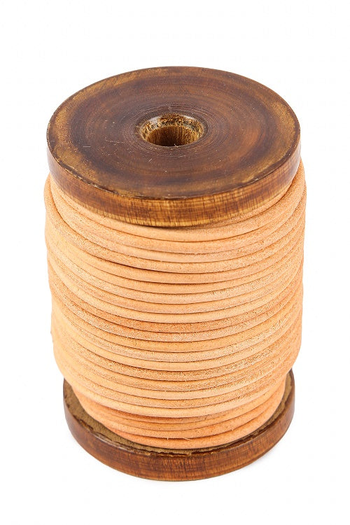 Natural leather strap 20 meters, 2 mm
