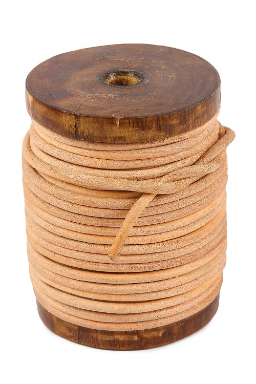 Naturskinnrem 20 meter, 3 mm