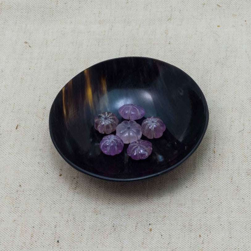 Melon bead of Amethyst