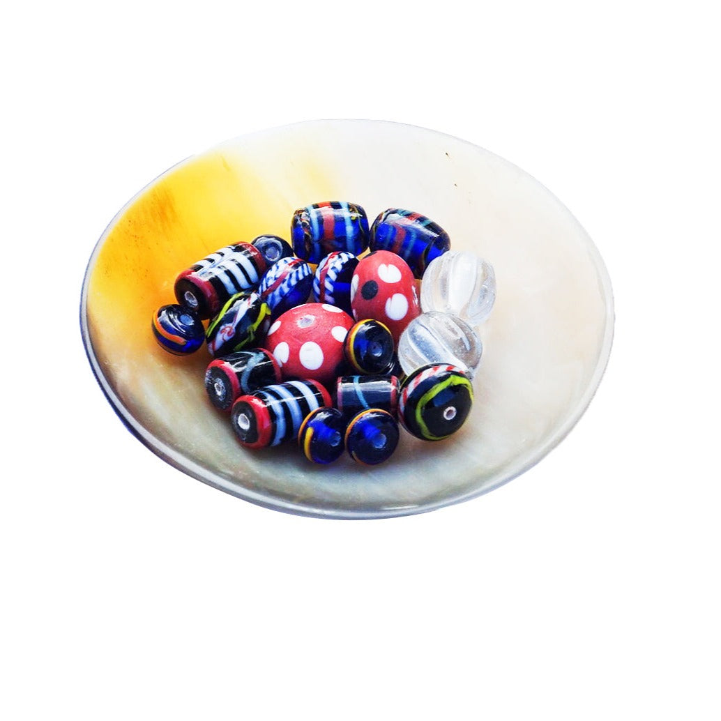 Danske historiske glassperler, 20 stk