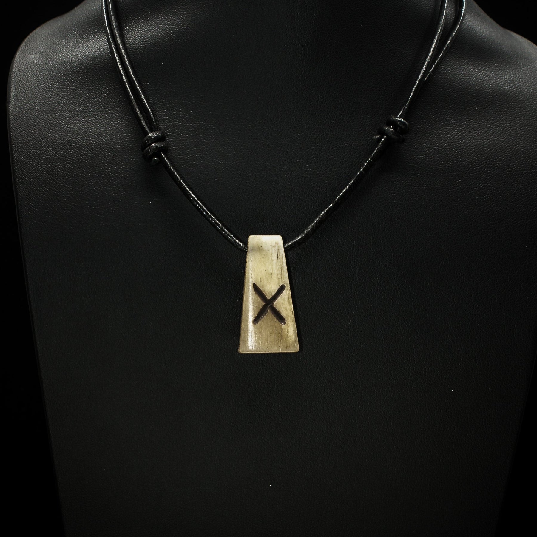Nordic rune pendant in bone