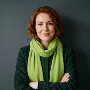 Cashmere sjal lysegrønt