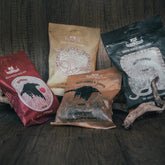 4 sorter Vikingsweets. Hallon, Fläder, Saltlakrits med Enbär,  Saltlakrits.