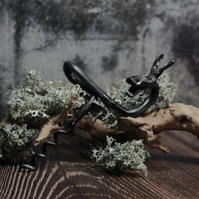 Corkscrew and bottle opener set, Elk´s head