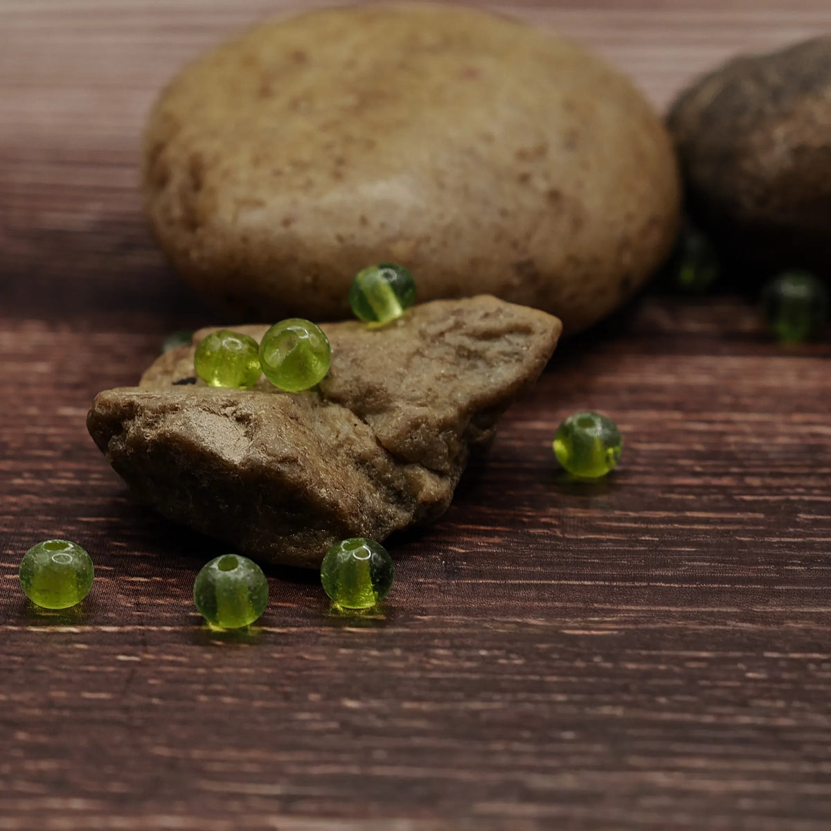 Ljusgrön glaspärla