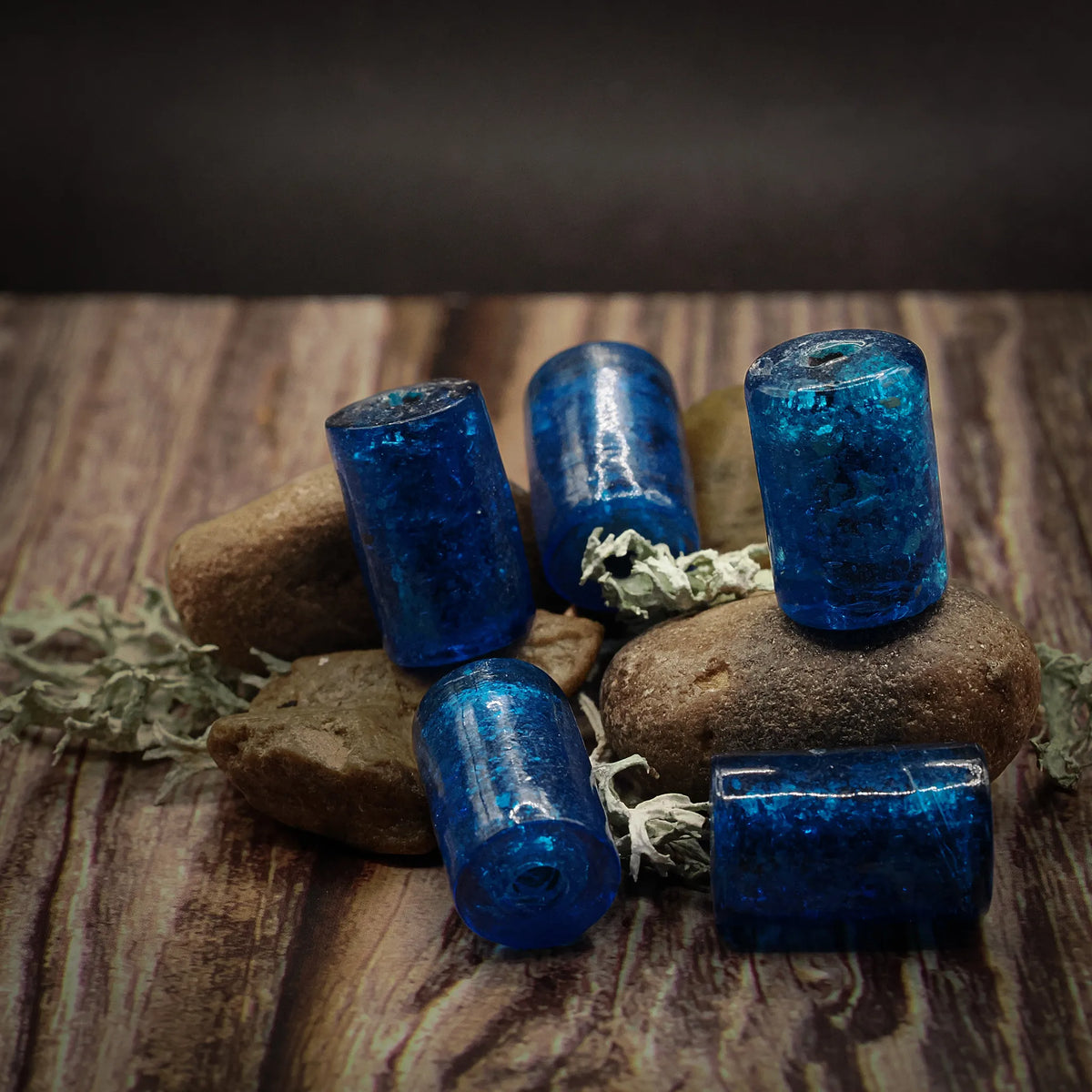 Cylinderformad glaspärla