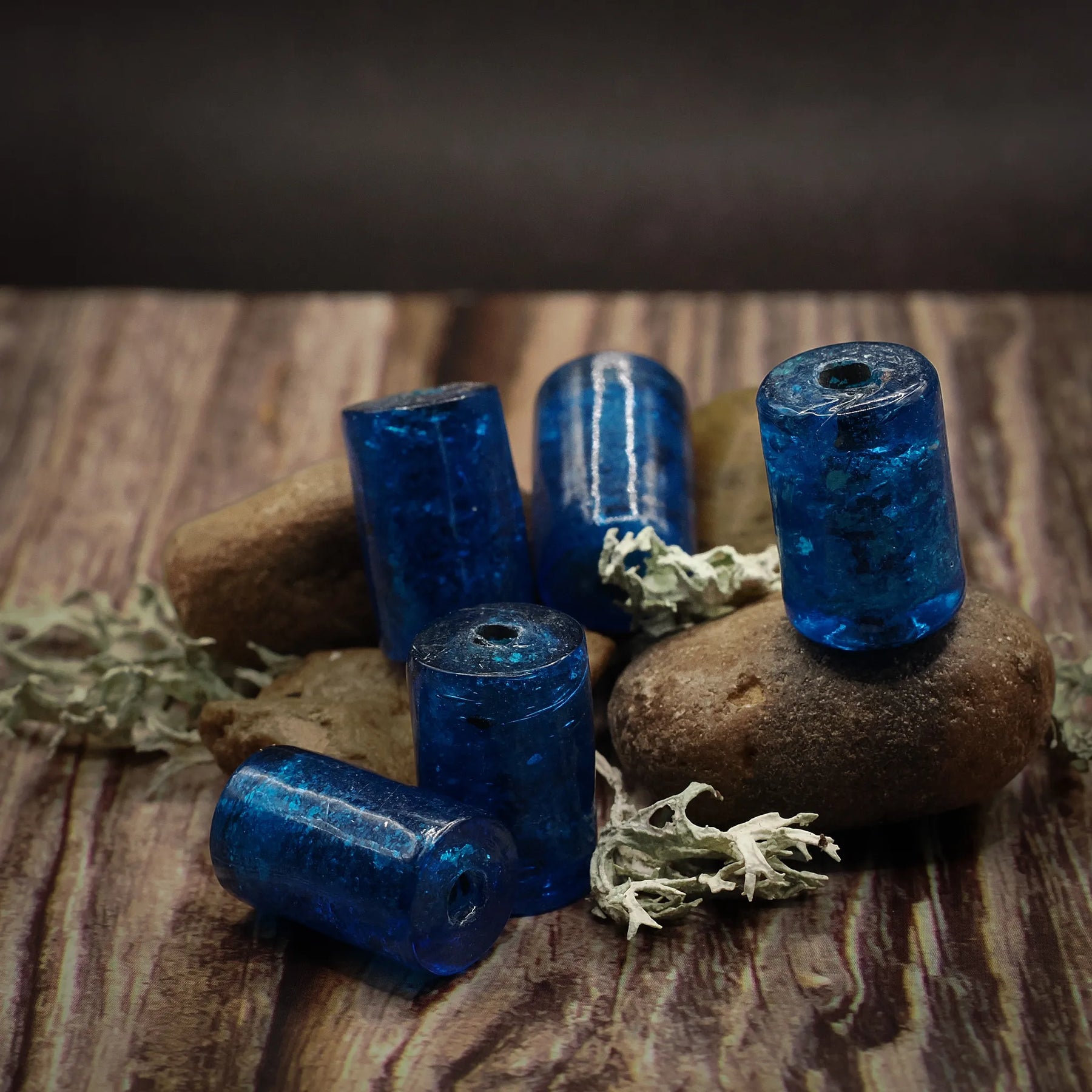 Cylinderformad glaspärla