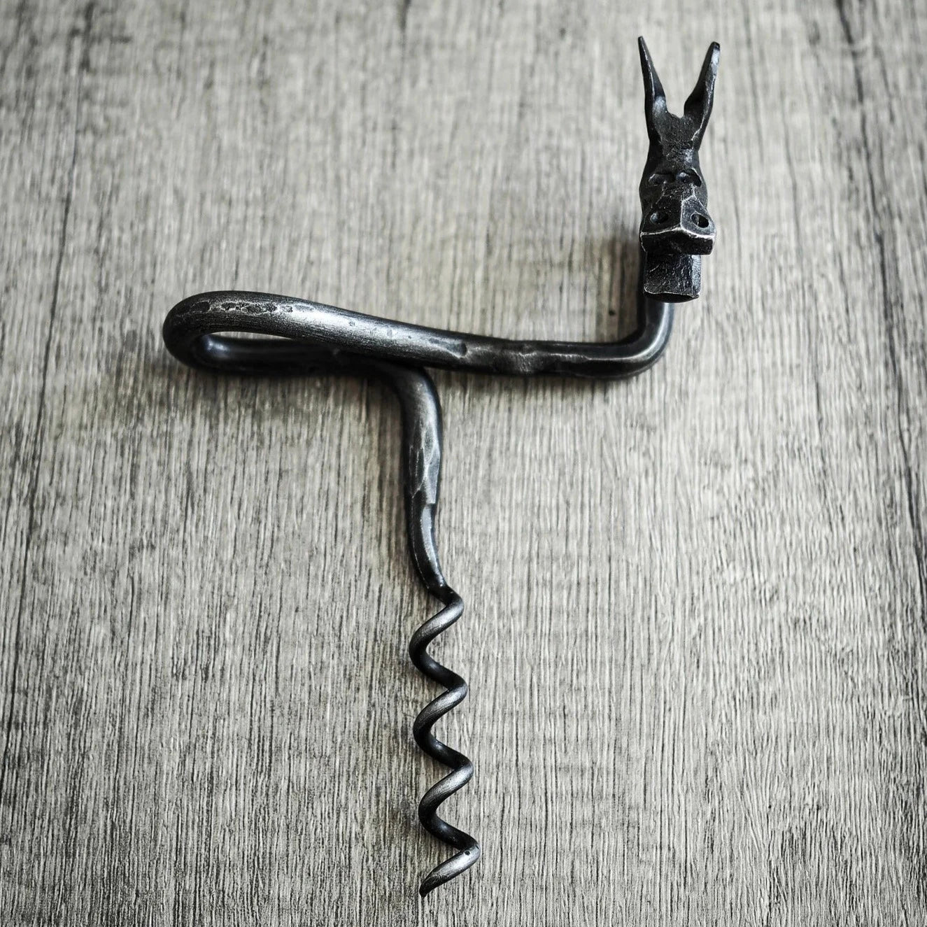 Corkscrew and bottle opener set, Elk´s head