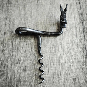 Corkscrew and bottle opener set, Elk´s head