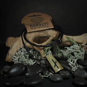 Nordic rune pendant in bone