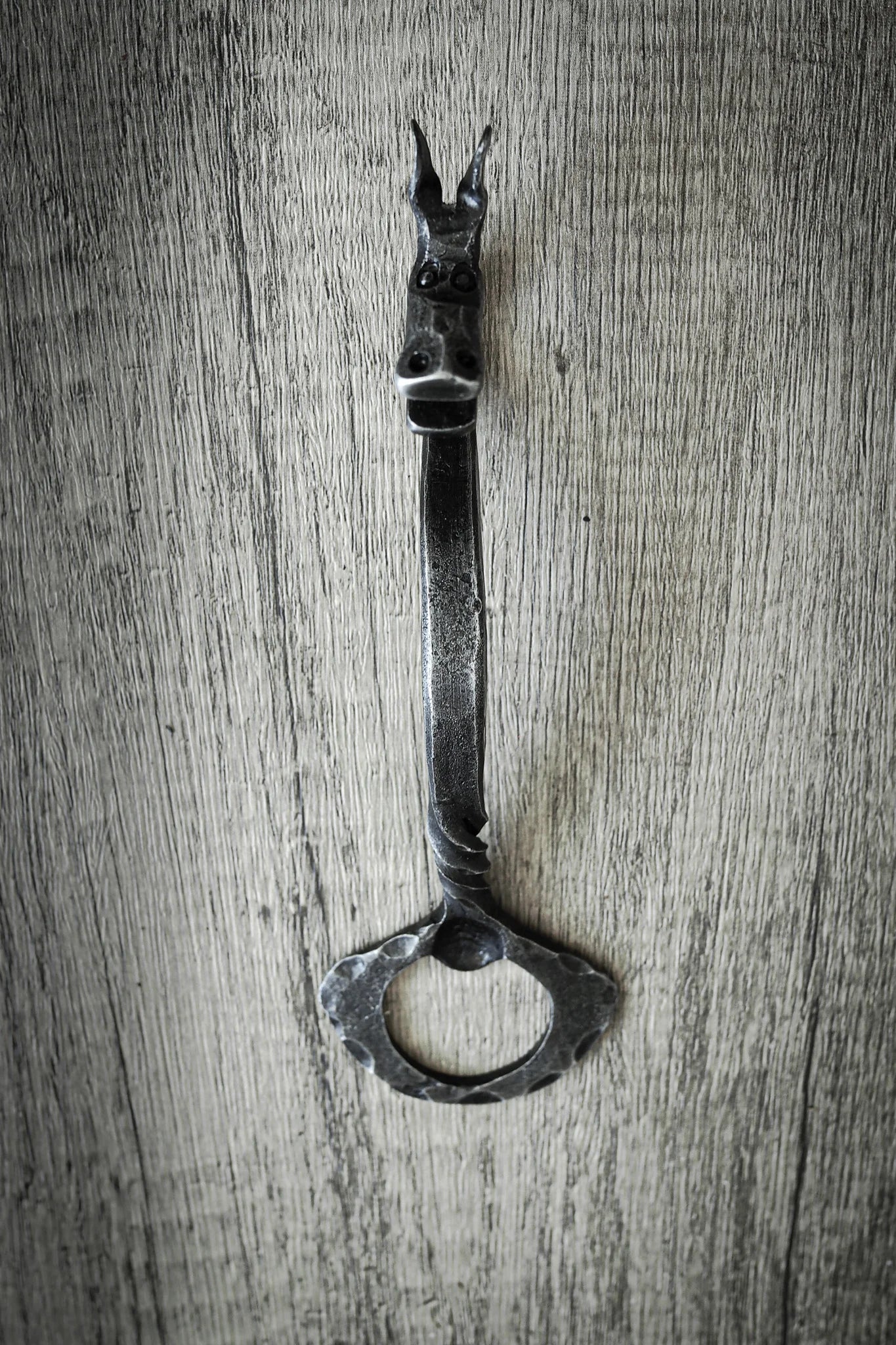 Corkscrew and bottle opener set, Elk´s head