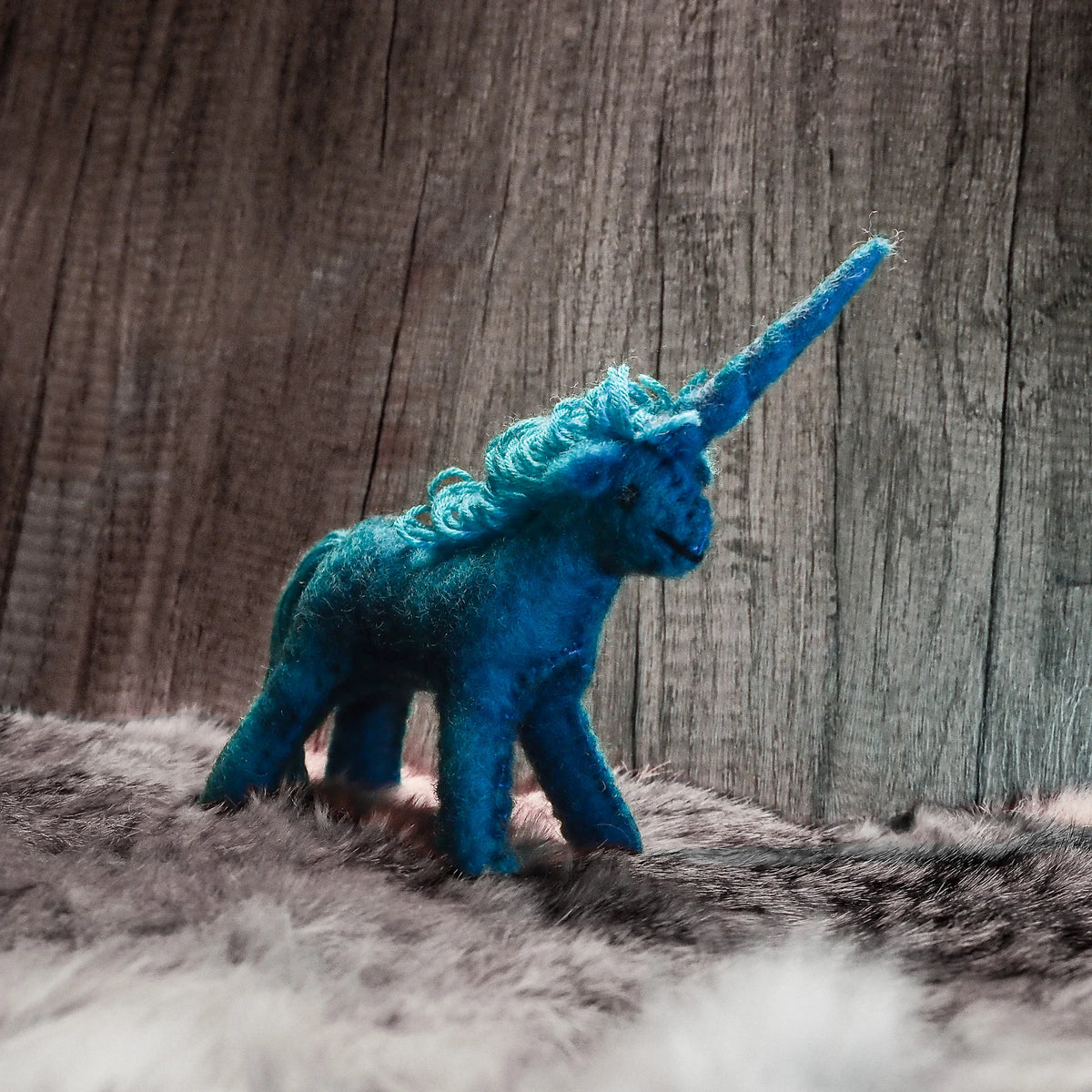 Felt Unicorn, turquoise