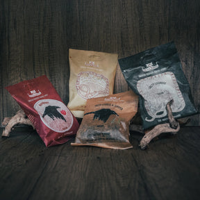 4 sorter Vikingsweets. Hallon, Fläder, Saltlakrits med Enbär,  Saltlakrits.