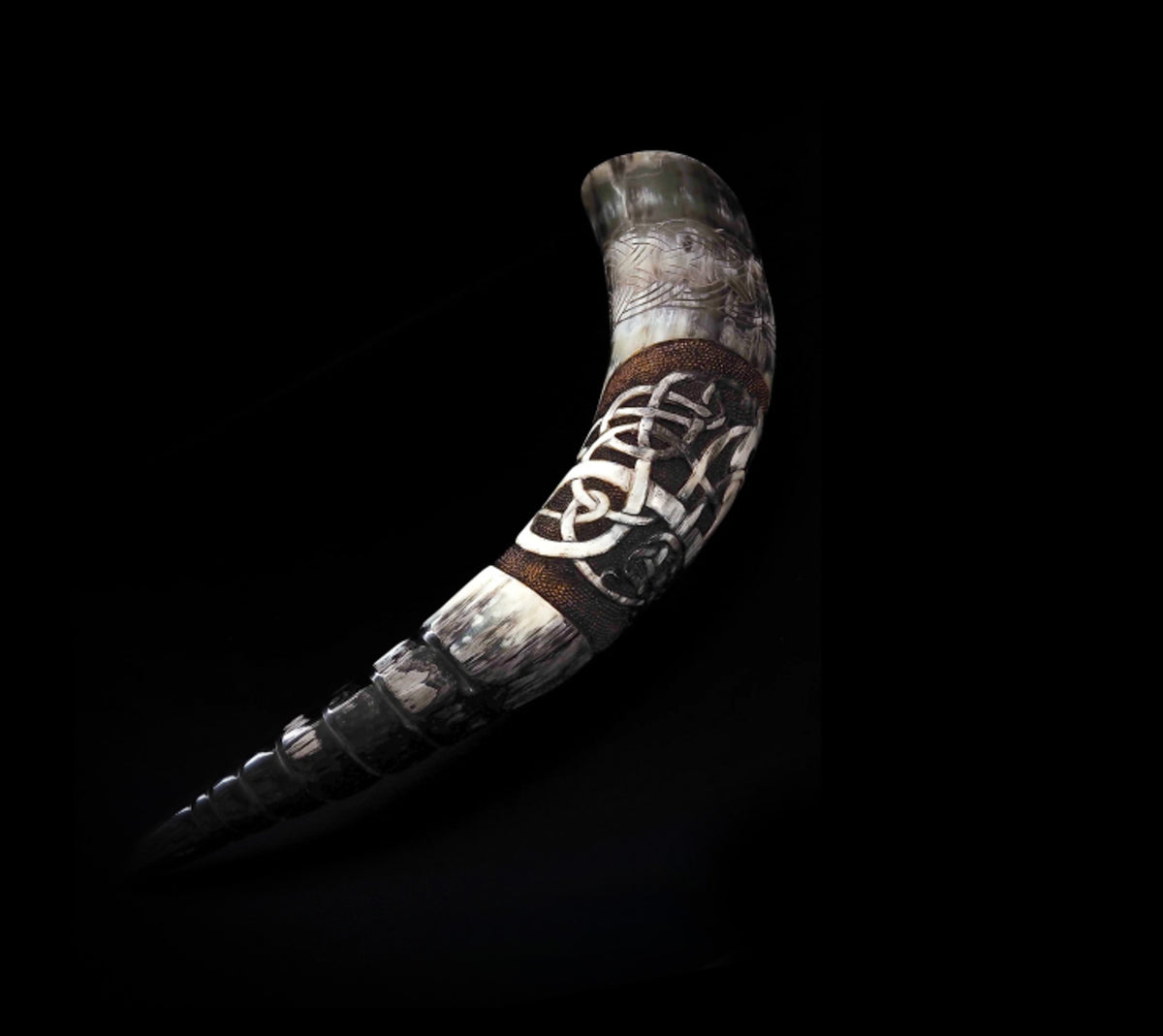 Deep carved drinking horn, Urnes