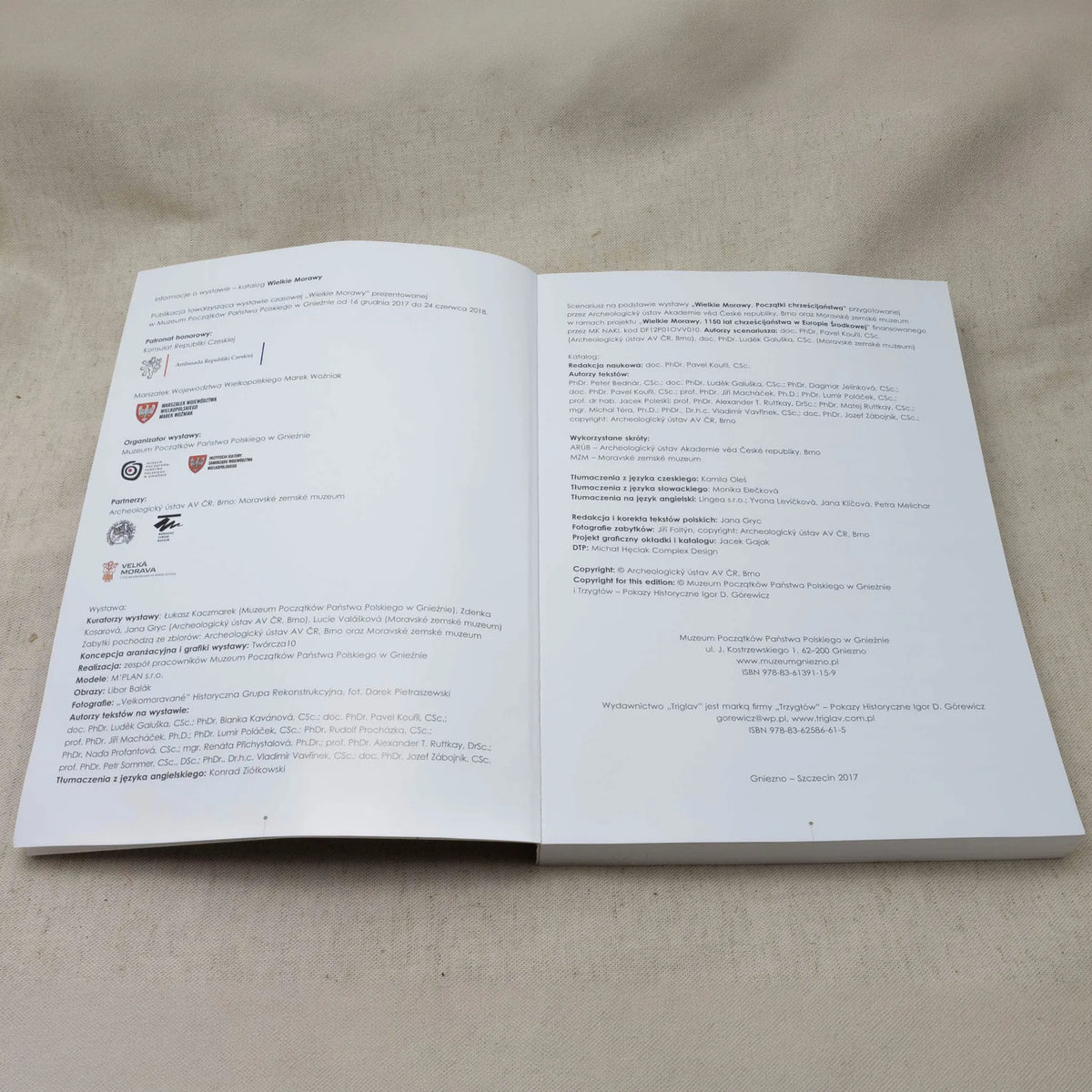 Boken Great Moravia – oppslått ved informasjons- og kolofonside