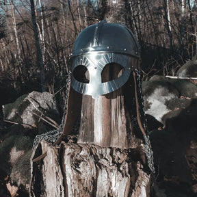 Viking helmet Gjermundbu with chain mail