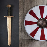 2nd quality: Little Warrior, red-white shield and wooden sword