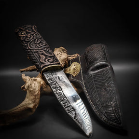 Kniv med varghuvud