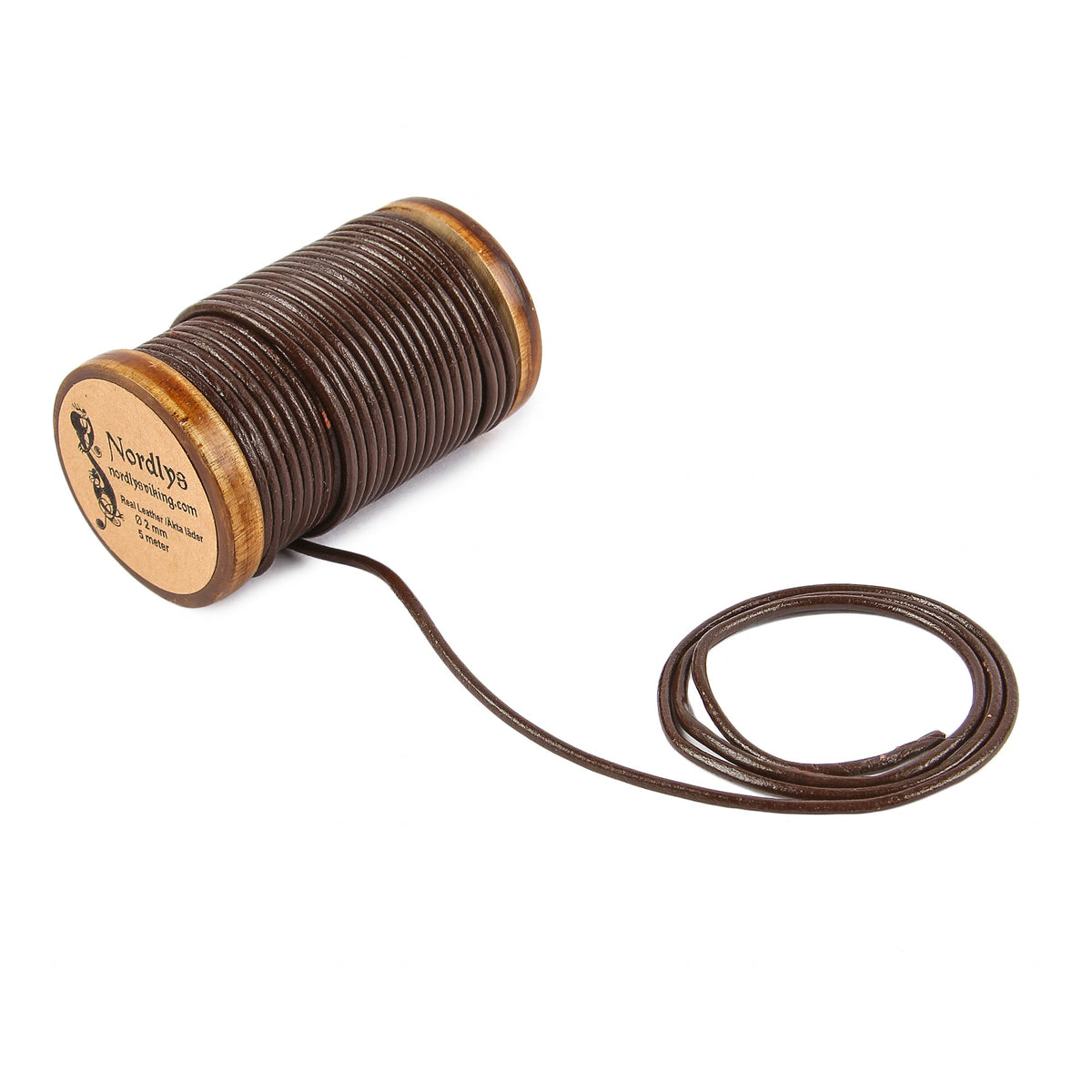 Skinnreim brun, 2mm, 5m