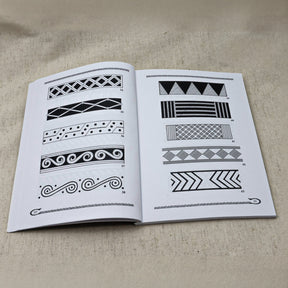 Viking and Slavic Ornamental Design – spread with numbered border patterns 34–43