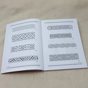 Pattern books vol. 1-4 – spread with braided border patterns from one of the books