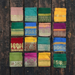 Tygpåsar i återvunnet material.