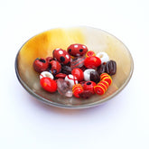 Mixture of red historical glass beads