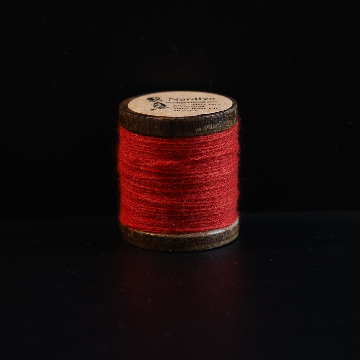 Red embroidery thread 100% wool